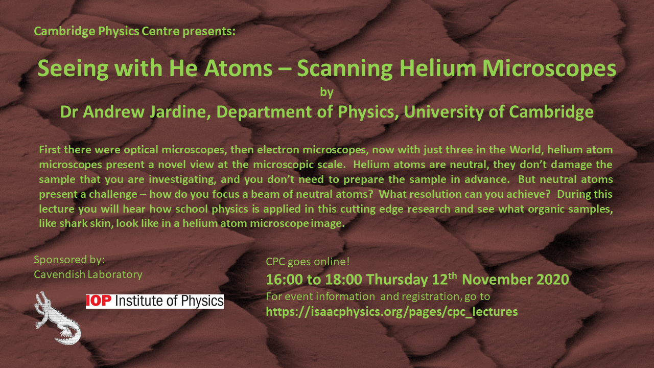 Seeing with Atoms - Dr Andrew Jardine's image