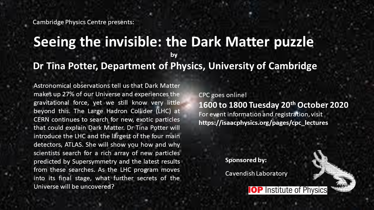 Seeing the invisible: the Dark Matter puzzle - Dr Tina Potter's image