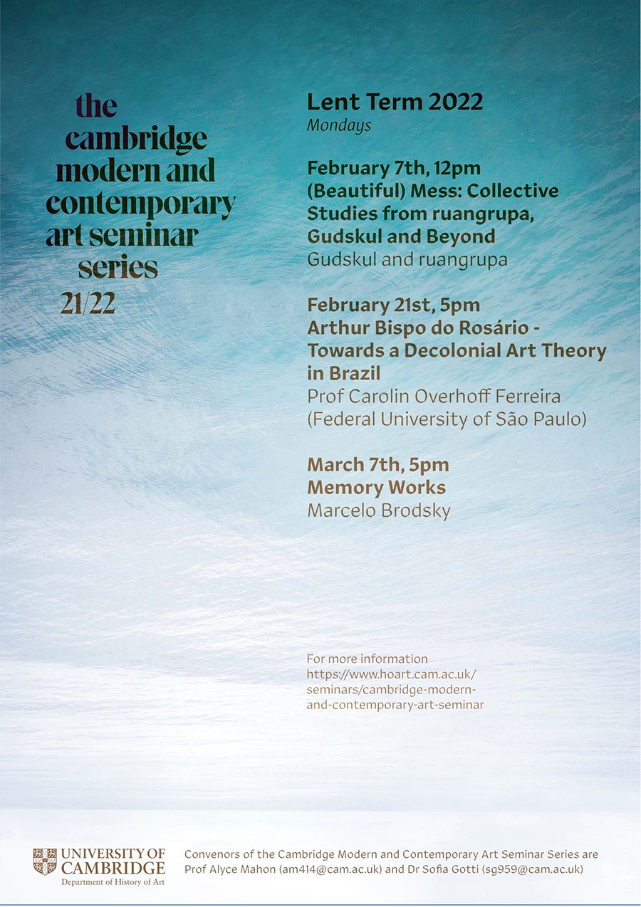 The Cambridge Modern and Contemporary Art Seminar Series: Memory Works - Marcelo Brodsky's image