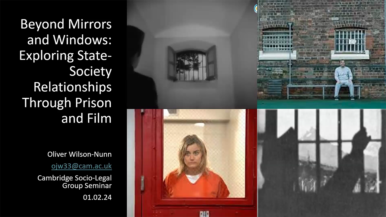 'Beyond Mirrors and Windows: Exploring State-Society Relationships Through Prison and Film': CSLG seminar (audio)'s image