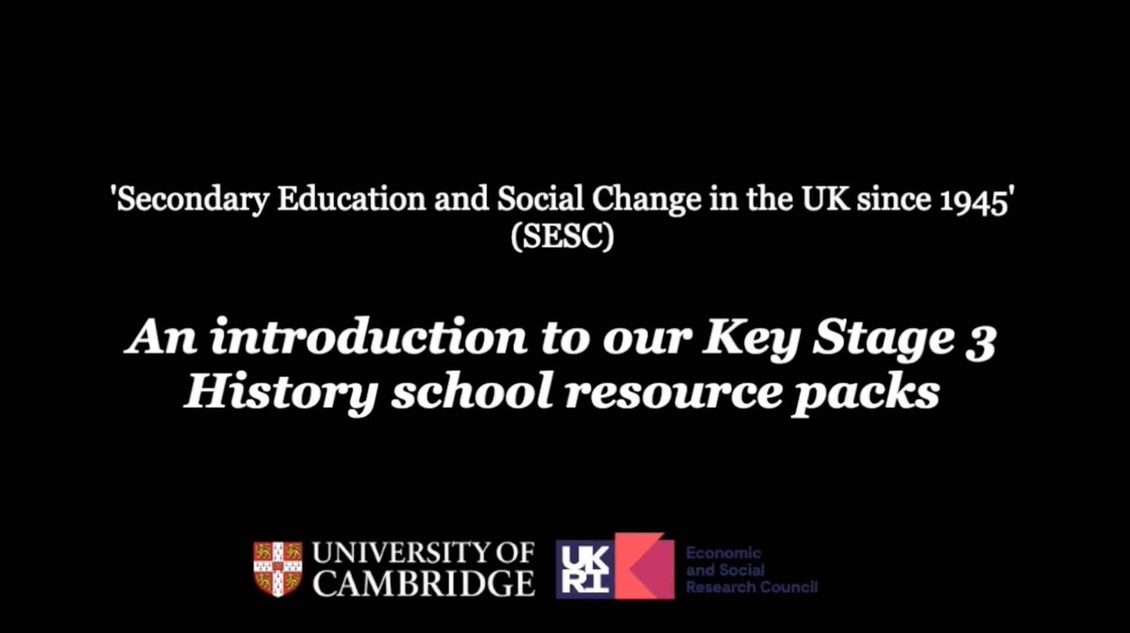 Secondary Education and Social Change since 1945 School Resource Packs's image