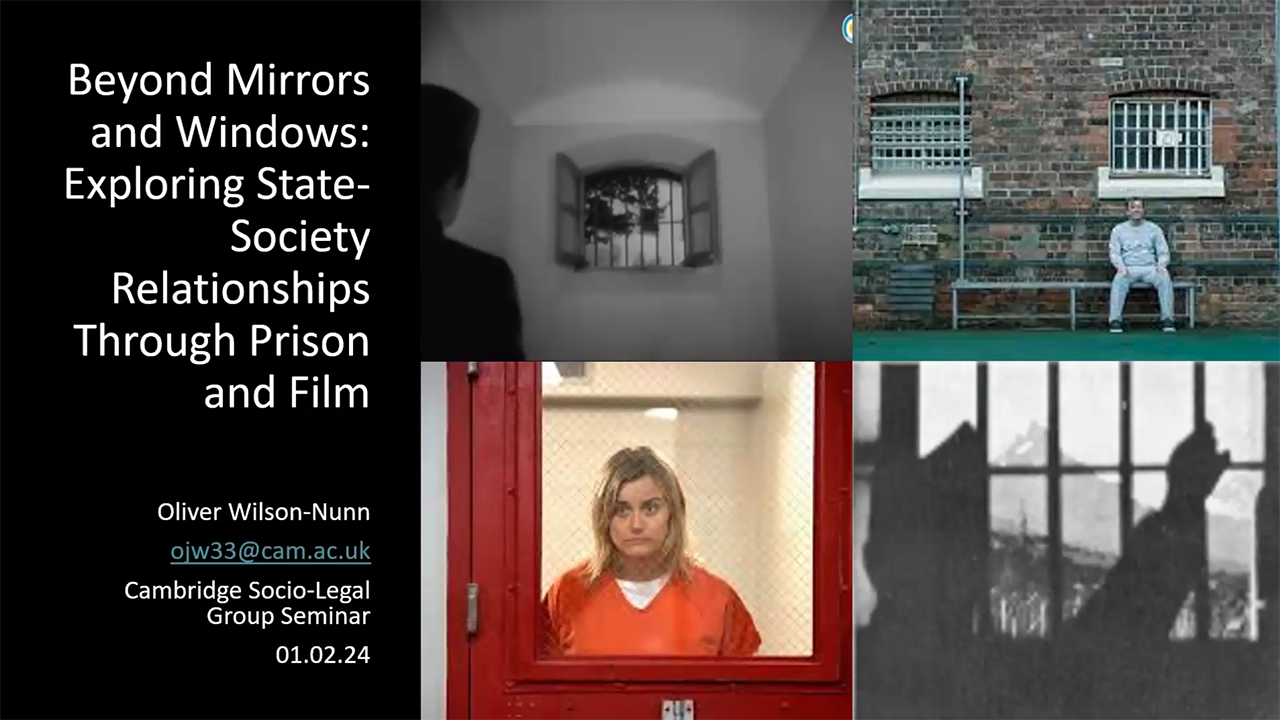 'Beyond Mirrors and Windows: Exploring State-Society Relationships Through Prison and Film': CSLG seminar's image