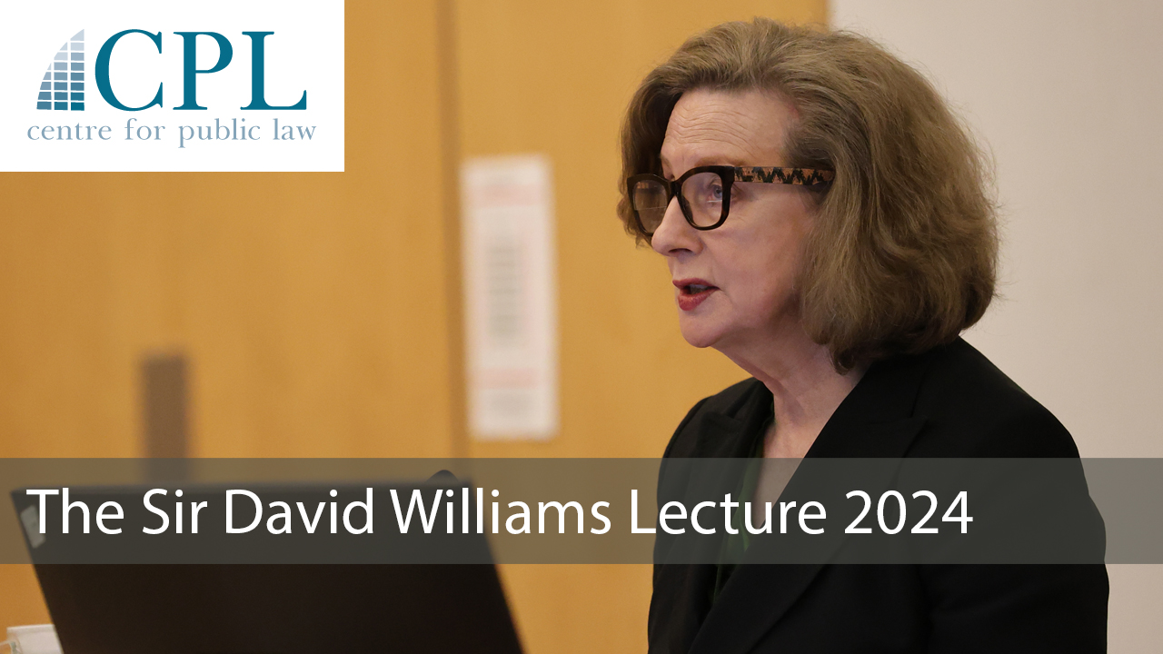  'Judicial review of discretionary decision-making: differences of approach': The 2024 Sir David Williams Lecture's image